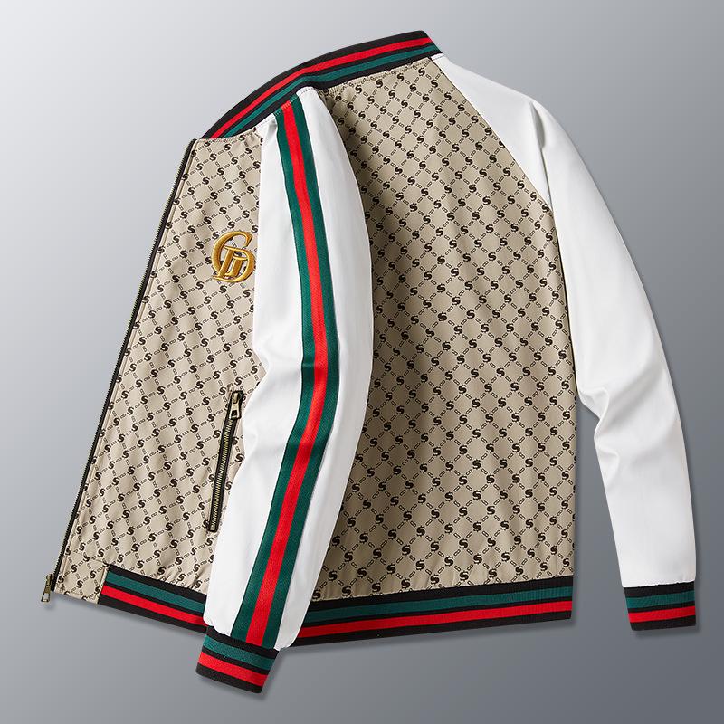 Men's Spring/Autumn Casual European Style Stand-Up Collar Baseball Jacket