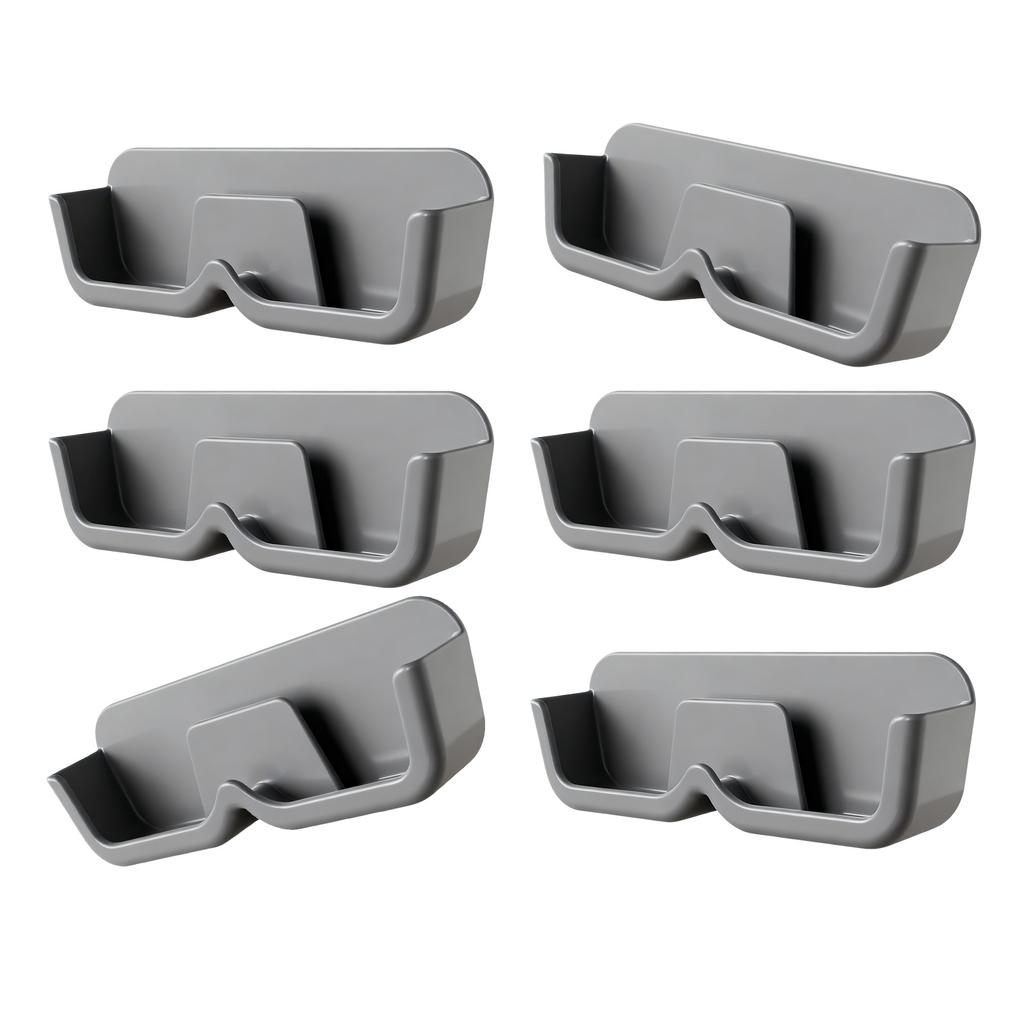 6PCS Plastic Wall Mounted Glasses Storage Case Easy Installation Eyewear Organizing Holder for Sunglasses Display