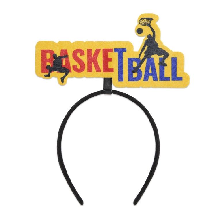 Basketball Championship Hairhoop Sporty Hairband with Nonwoven Fabric Design For Sports and Basketball Enthusiasts