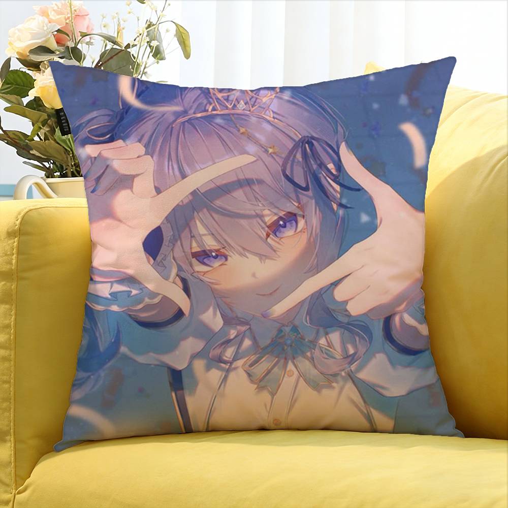 Hololive VTuber Kawaii Hoshimachi Suisei World Various Sizes Square Pillow Case For Car Home Bedchamber Decor
