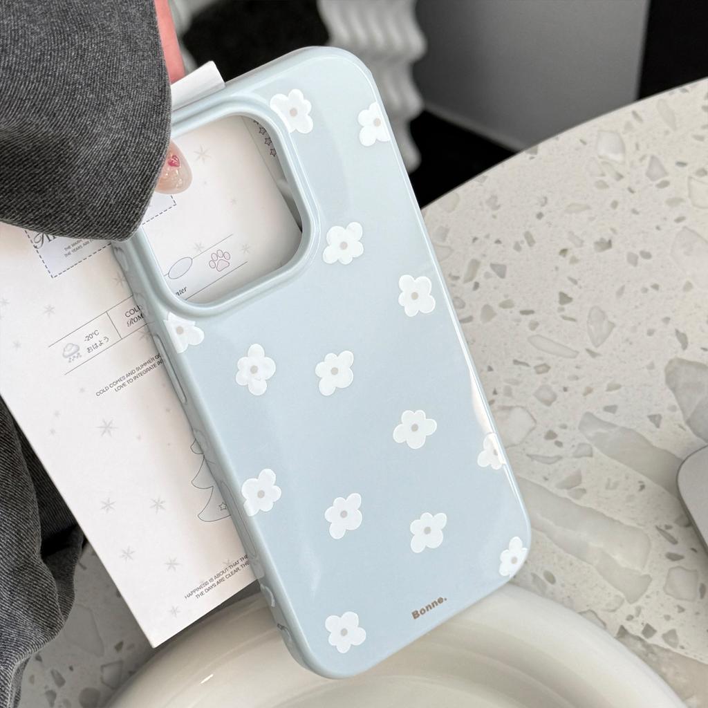 White Tea Little Flower Apple 16 Mobile Phone Case IPhone17promax Applicable 15 Gentle Fresh 12 Silicone Soft