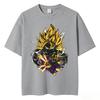 Dragon Ball Goku Unisex Pure Cotton Tshirt 2026 Summer Hot Anime Print American Loose Casual Parentchild Short Sleeved Top