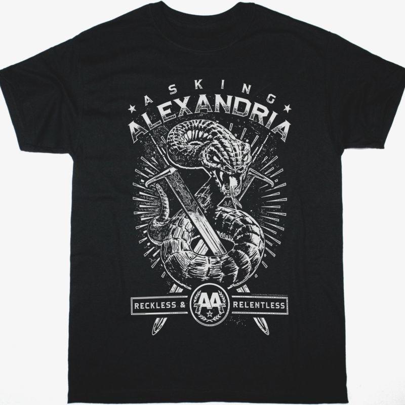 Asking Alexandria Snake Black T-Shirt S