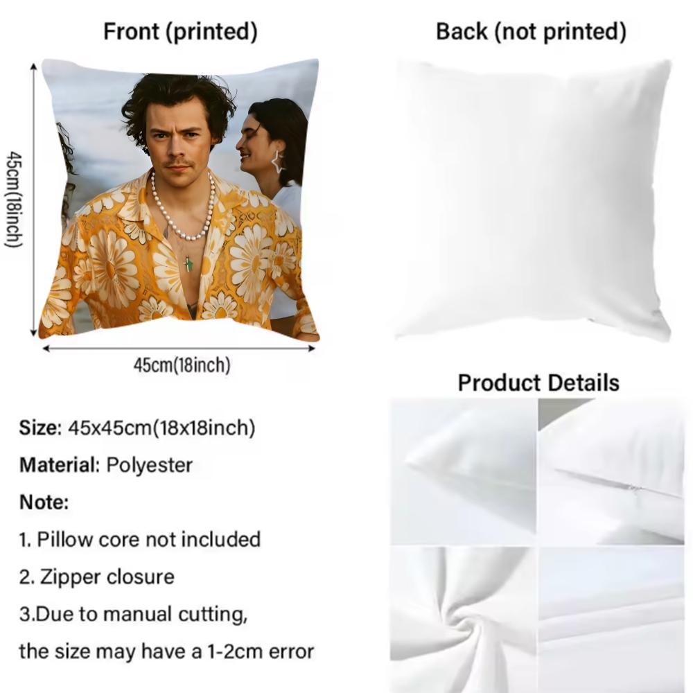 Federa Cuscino Artista Musicale Harry Styles Morbida e Facile da Lavare – Versatile Per Divano, Letto, Viaggio E Ufficio