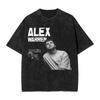Alex Warren Tour 2025 Washed TShirt Male  Streetwear Cotton TShirts Beach ONeck Trending Tee Shirt Design Plus Size Tops