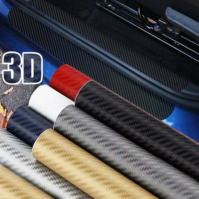 Adesivos de carro de fibra de carbono 3D, fita de sarja para motocicleta, decoração, filme de mudança de cor da carroceria, acessórios de modificação de estilo de carro