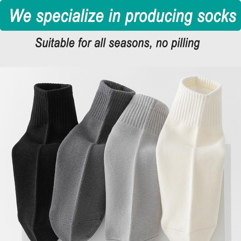 5Pair Men Combed Cotton Socks Short Breathable Odor proof and antibacterial Business Autumn and Winter for Male sock High Quality Size EU38-45
