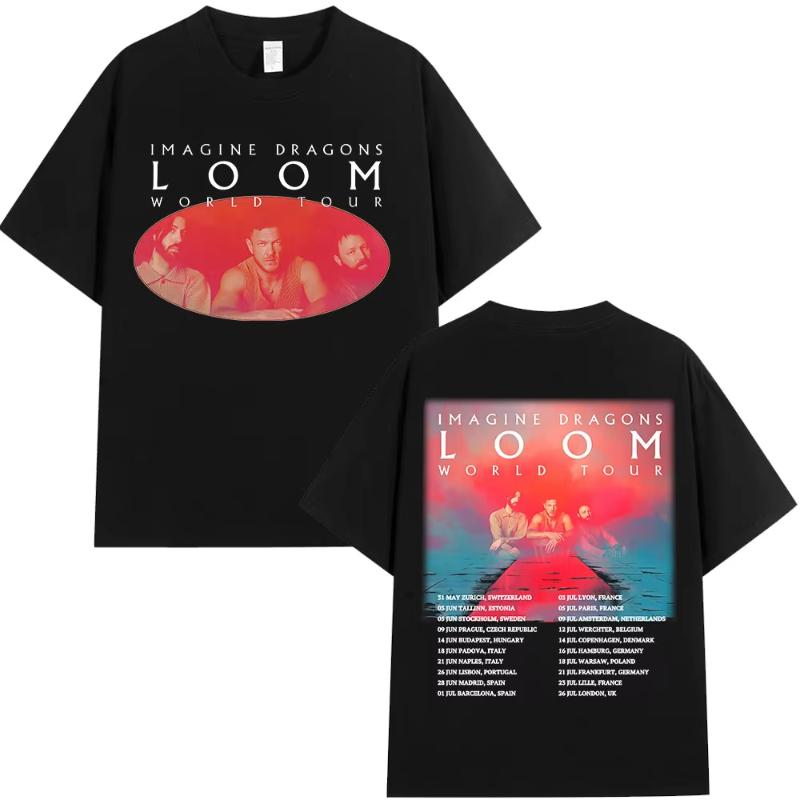 

Rock Band Imagine Dragons Music Album T Shirt Fashion Hip Hop Tshirt Unisex Women Cotton Comfort Short Sleeve Tshirts Streetwear S