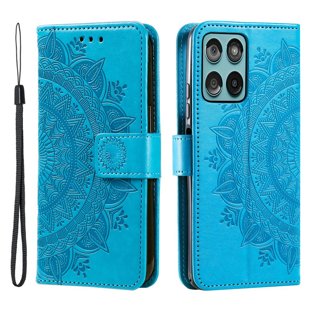 For Motorola Edge 60 5G/60 Fusion 5G Stand Case Imprinted Totem PU Leather Wallet Phone Cover