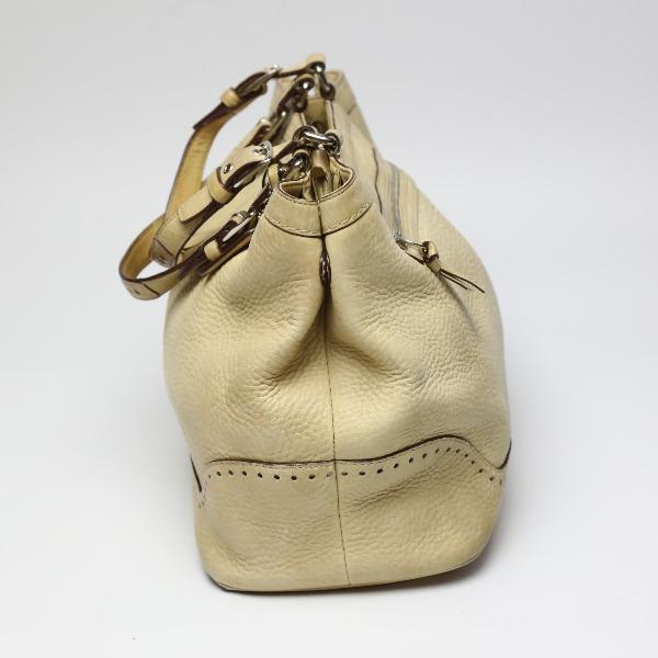 COACH leather Tote Bag leather beige Women 5056 Used