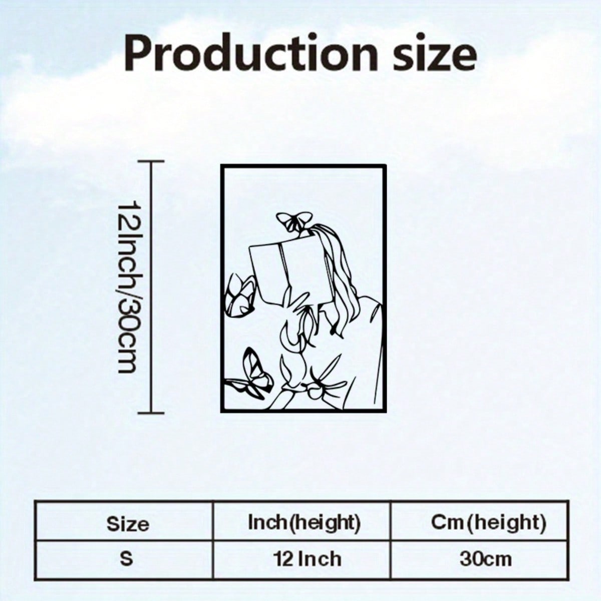 Vintage Reading Lady Metal Wall Art Sculpture for Study Room Decor Book Lovers Gift