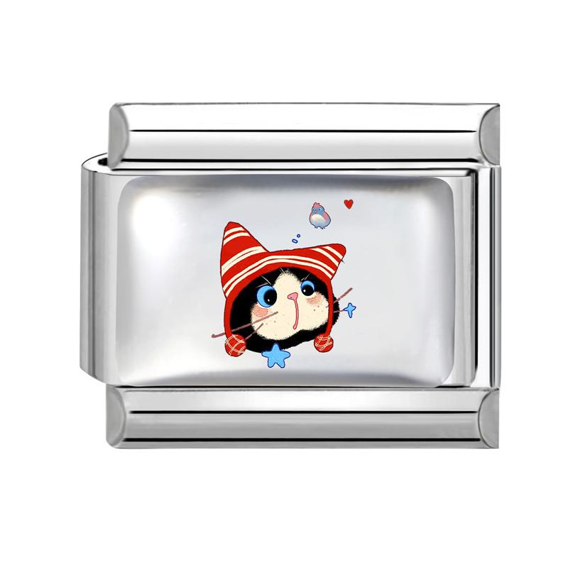 

Creative Cartoon Cats Dog Love Heart Italian Charm Bracelet DIY Beads Jewelry Fit 9mm Stainless Steel Link Women s Men s Gift