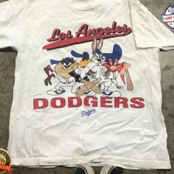 90s MLB Los Angeles Looney Tunes T Shirt Reprint Unisex T-Shirt XL