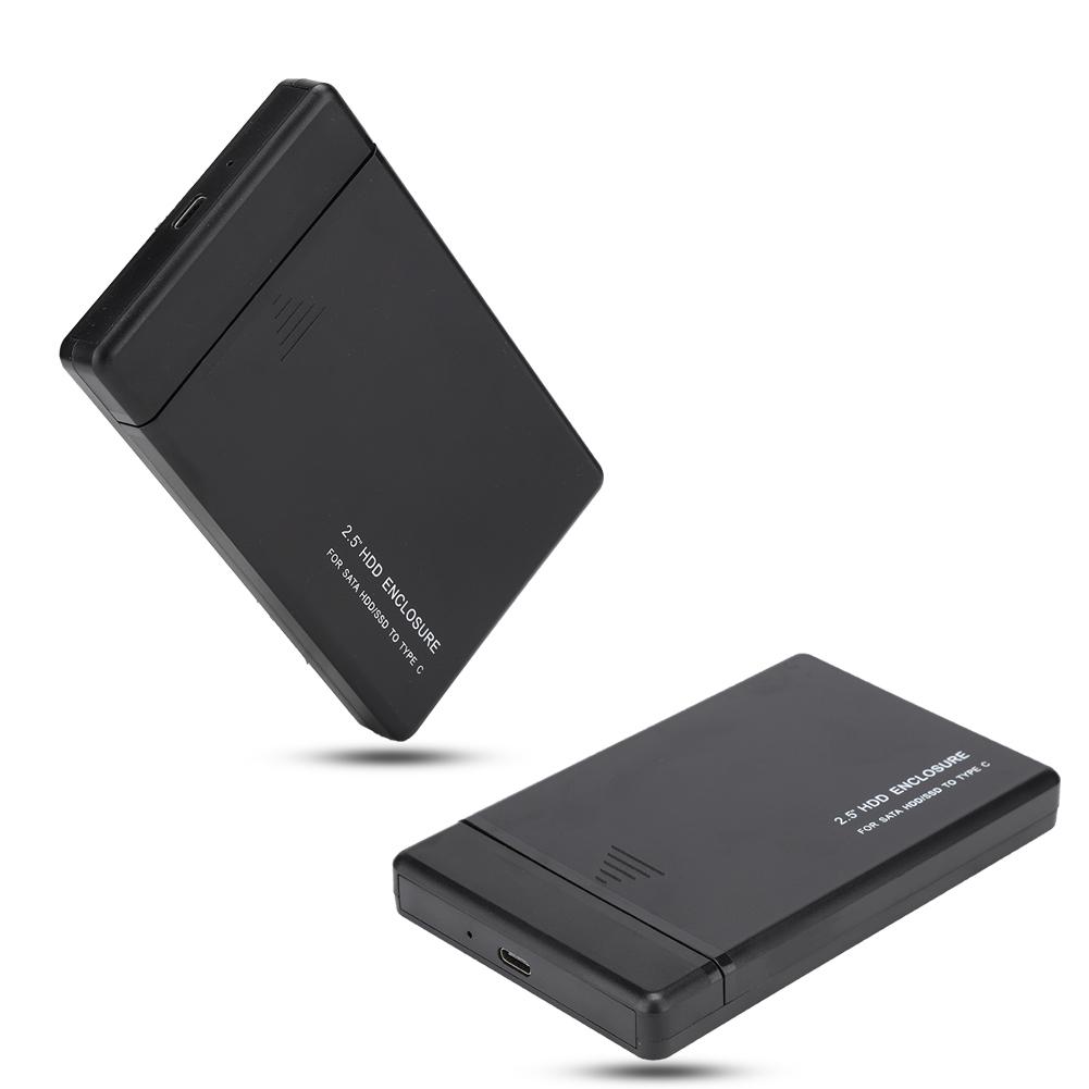 W25a831 2.5 USB3.1 Type C SATA Mobile Scratch resistant Hard Disk Case HDD Enclosure(Black) (Not Inclube Hard Disk)