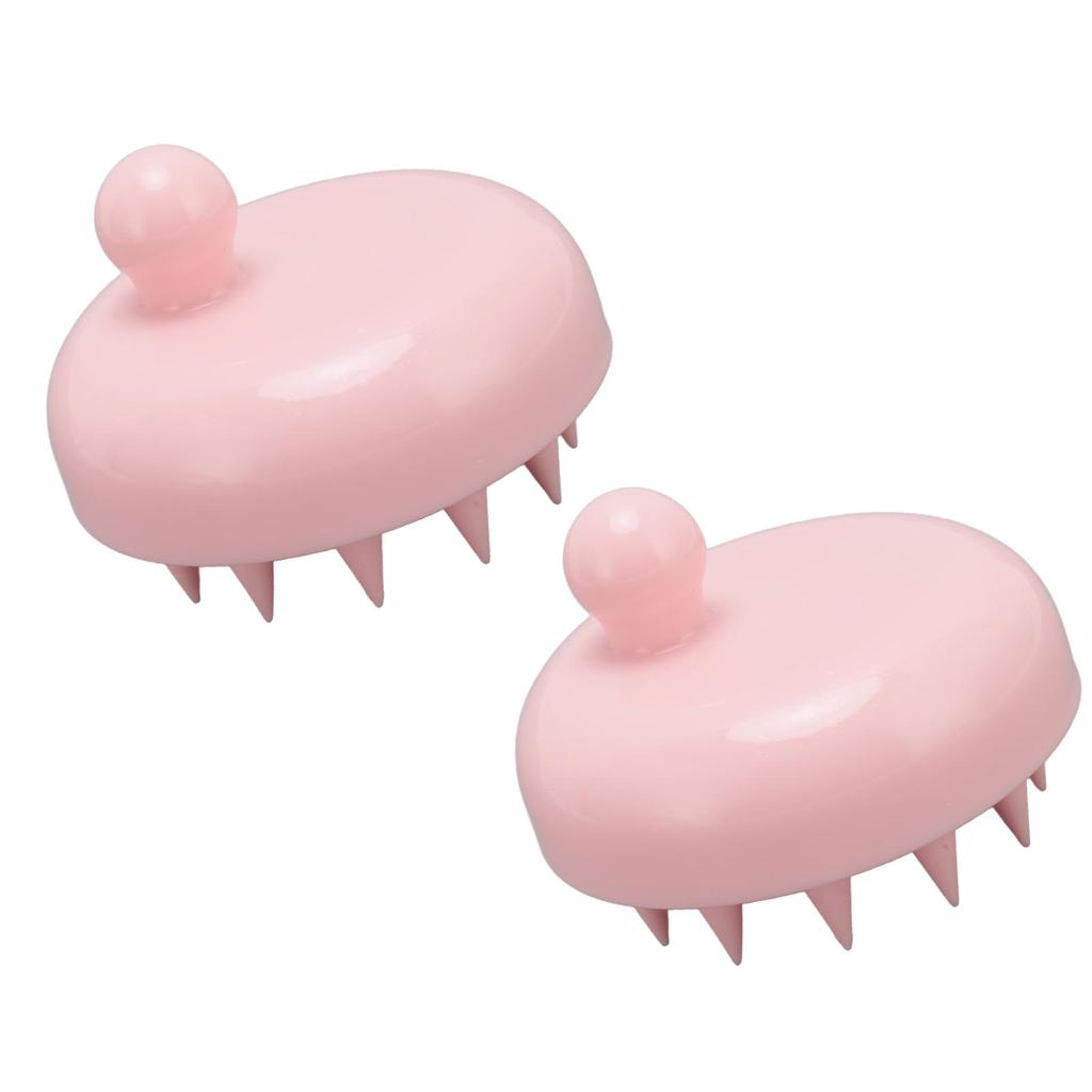 2pcs Hair Washing Shampoo Brush Cleaning Relieve Itching Silicone Lanyard Hair Shampoo Brush Pi