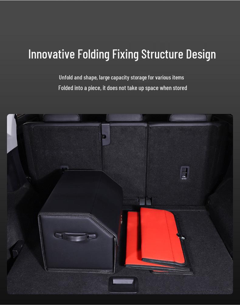 Foldable Leather Car Trunk Storage Box
