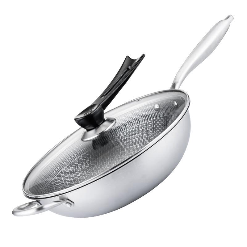 

Lechu Heli 32cm Extra-Thick Stainless Steel Honeycomb Wok