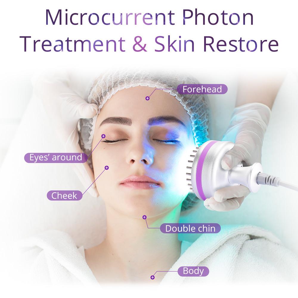 Ultrasonic 40K Cavitation RF Vacuum Weight Loss Photon Microcurrent Laser Shaping Machine