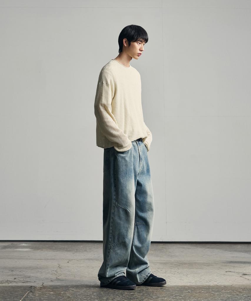Awodeijeu Assemble Wide Balloon Denim Pants [Light Blue]