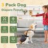 Dog Diapers Female, 3 Pack Puppy Diapers Female, Washable Reble Dog Diapers with Suspender for Peeing for Small Medium Large Female Dog in Heat Cycle