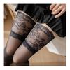 Summer Ultra Thin Wide Lace Top Thigh High Stockings For Women Sexy Mesh Transparent Non-Slip Knee High Long Socks