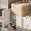 Clothes Storage Box, Home Wardrobe Storage Box, Layered Storage Box for Clothes and Pants, Transparent Folding Storage Basket
