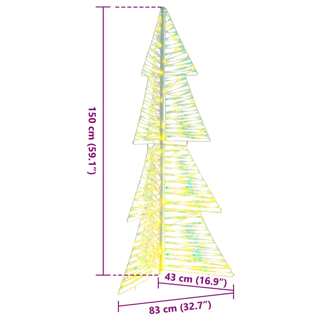 Christmas Tree with 160 Warm White LEDs 150 cm PET