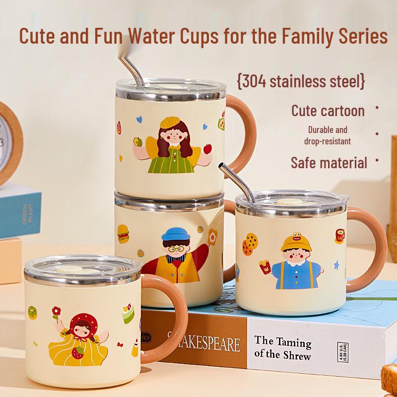 Hanlu 304 Stainless Steel Cartoon Family Dining Bowls