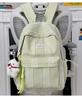 Schoolbag New Striped Backpack Student Schoolbag Commuting Large Capacity High Value Cute Backpack Simple Small Fresh Schoolbag