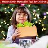 Montessori Toddlers Toys, Macron Carrot Harvest Game Wooden Toy for Age 2 3 Old Baby Kids, Educational Learning Shape Sorting Matching Gifts