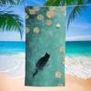 Schwarze Katze schwimmt im Lotus-Teich Kunst Strandtuch Weich Schnelltrocknend Saugfähig Schwimmtuch Groß Leicht Stranddecke für den Sommer