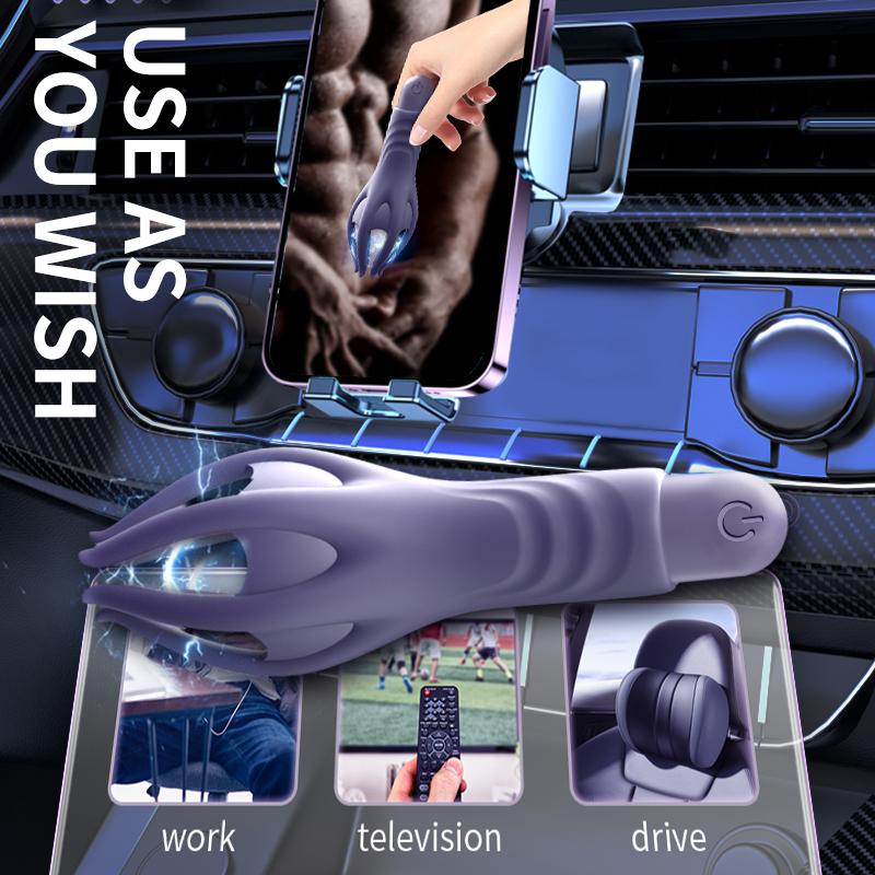 Potente Stimolatore Vibrante per Glande per Uomini Masturbatore Pene Punto G Punta delle Dita Morbida Massaggio Prolunga Resistenza Vibratori Giocattoli Erotici
