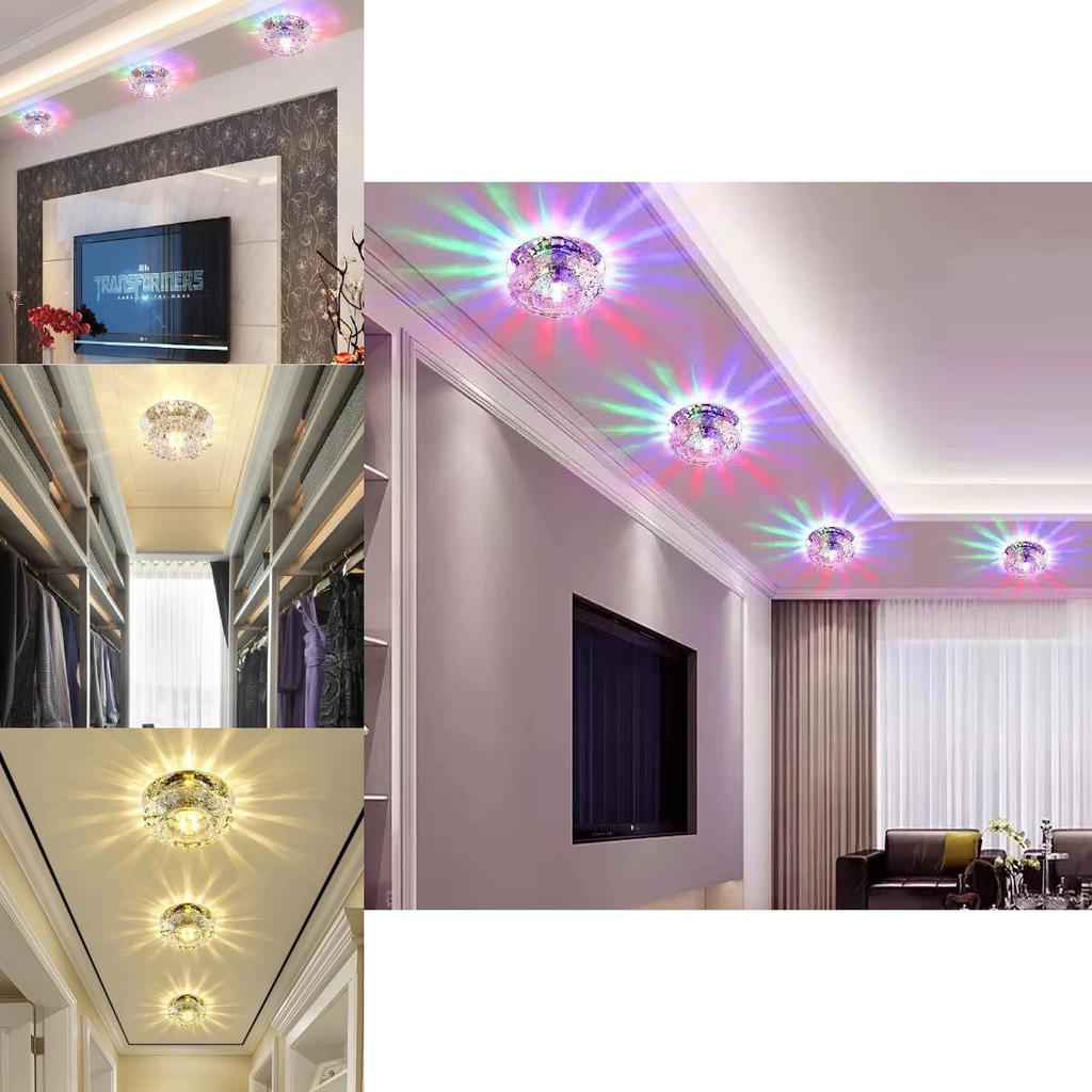 Oszałamiający kryształowy LED wpuszczany downlight do salonu nowoczesna oprawa sufitowa