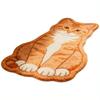 Cute Cat Shaped Irregular Rug, Soft Plush Polyester Floor Mat, Non Slip Decorative Bedroom Bedside Carpet for Cat Lovers Home