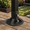 Steel Post Anchor Base Heavy-Duty Hardware Reinforced for Light Poles, Flagpoles