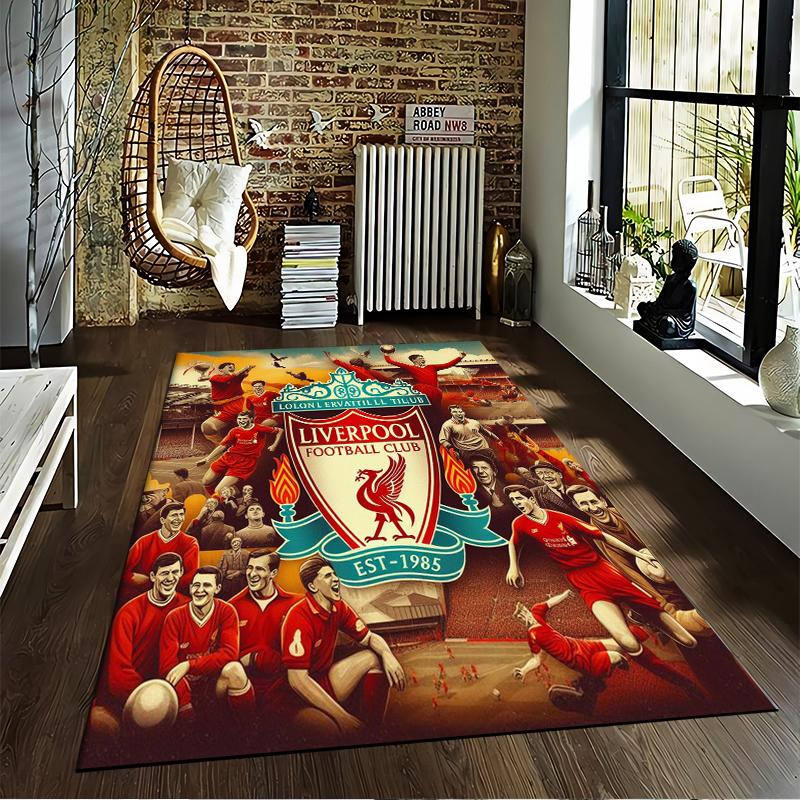 Liverpool Football Club Carpet Non-slip Rug Suitable for Living Room and Bedroom Sofas
