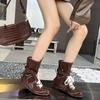 2026 Autumn and Winter Versatile Color Blocking Niche Design Boots Outdoor Workwear Women's Boots