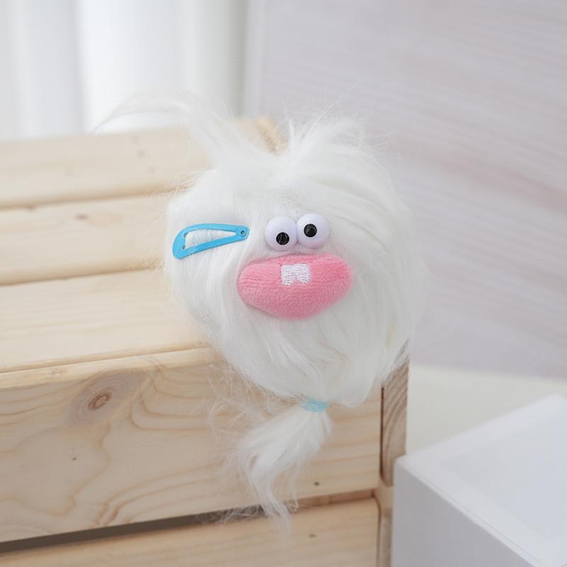 Cute And Funny Plush Doll Keychain With Colorful Hair For Stylish Bag Accessory