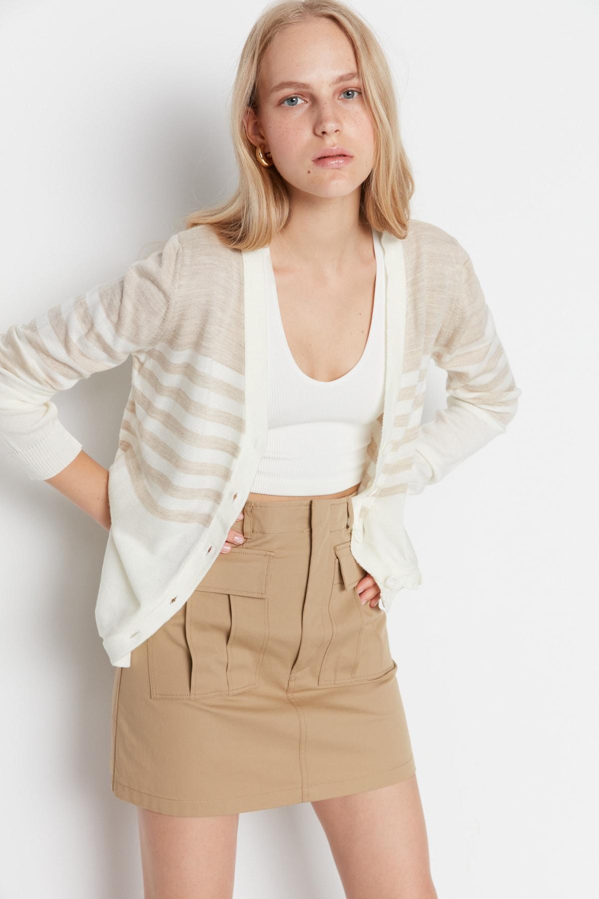 

Кардиган - Экрю - Классический крой