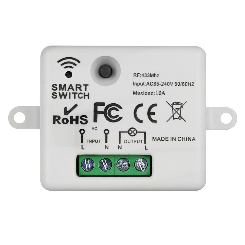 Wireless Lamp Remote Control Switch, AC110V/220V, Compact Size, Universal Compatibility 433M without remote