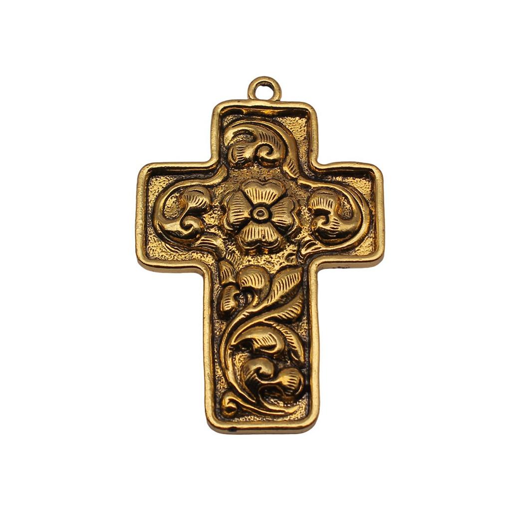 Hollow Cross Charms Multi Color Alloy Pendants For Gothic Christian Jewelry Accessories