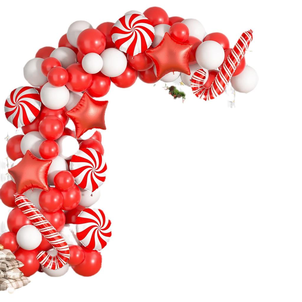 Christmas Balloon Vaulted Wreath Set Gingerbread Candy Cane New Year Holiday Christmas Party