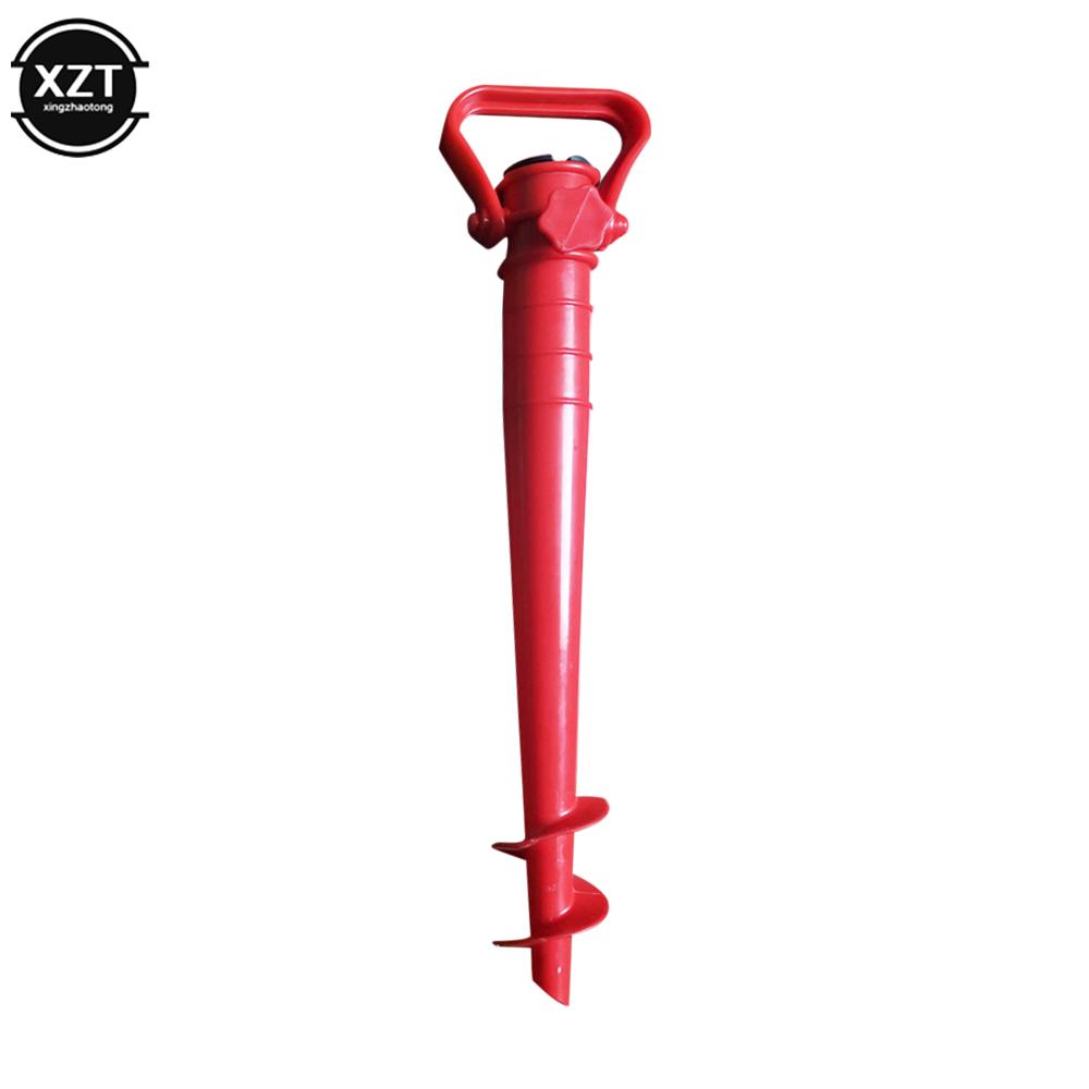 Outdoor Umbrella Base Adjustable Plastic Sun Beach Patio Umbrella Sand Stretch Stand Holder Anchor Stand Spike Auger Keep Tools
