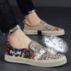 Herrskor Casual Andningsbara Slip On Sneakers Herr Canvas Skor Sommar Klassiska Herr Båtskor Loafers för Män Billiga Espadriller