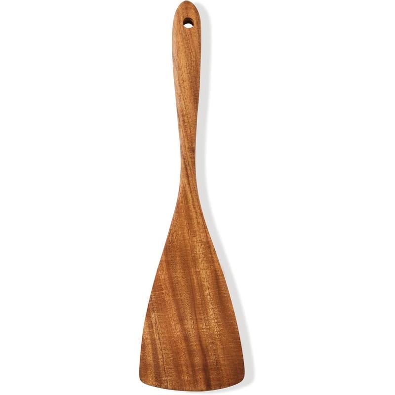 

A Set Wooden Pattern Cooking Spoon & Ladle, Boho Osier Cooking Tool Set for Kitchen, Cooking Utensils B