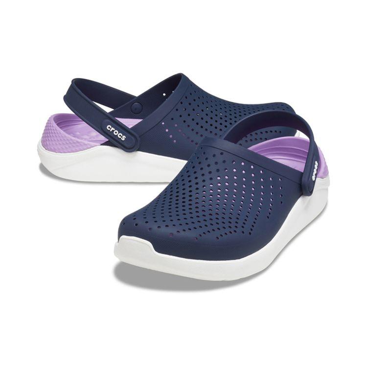 Crocs LiteRide EVA Round Toe Slip-On Clogs Unisex Footwear Blue Purple 204592-4SP