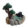 Tatami Zakka Three-Flower Cat & Pink Pig Hot Spring Cat Phone Stand Resin Ornaments