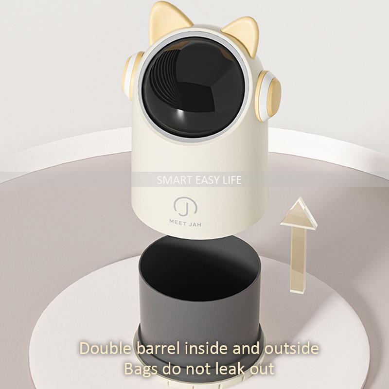 2L Mini Smart Tisch Mülleimer mit Display Haushalt Kinder Schlafzimmer Automatische Sensor Desktop Mülleimer Badezimmer Toilette Abfallkorb