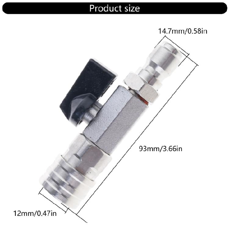 Pressure Washer Connection Stainless Steel Adapter for Garden Hose Integrated Valves Control and Leakproof O Rings