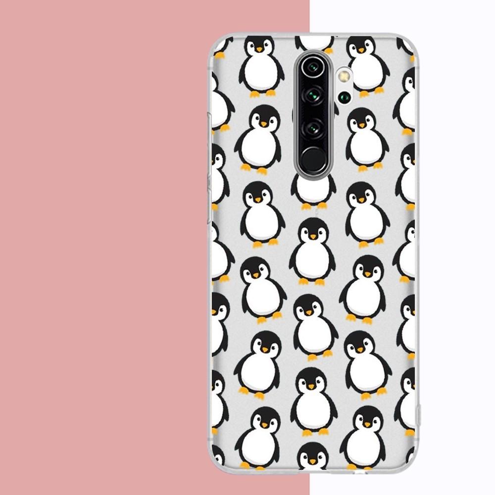 Penguin Kawaii Cartoon Phone Case For Samsung S 20 21 22 23 for Redmi Note7 8 9 10 for Huawei P20 30 40 Clear Case